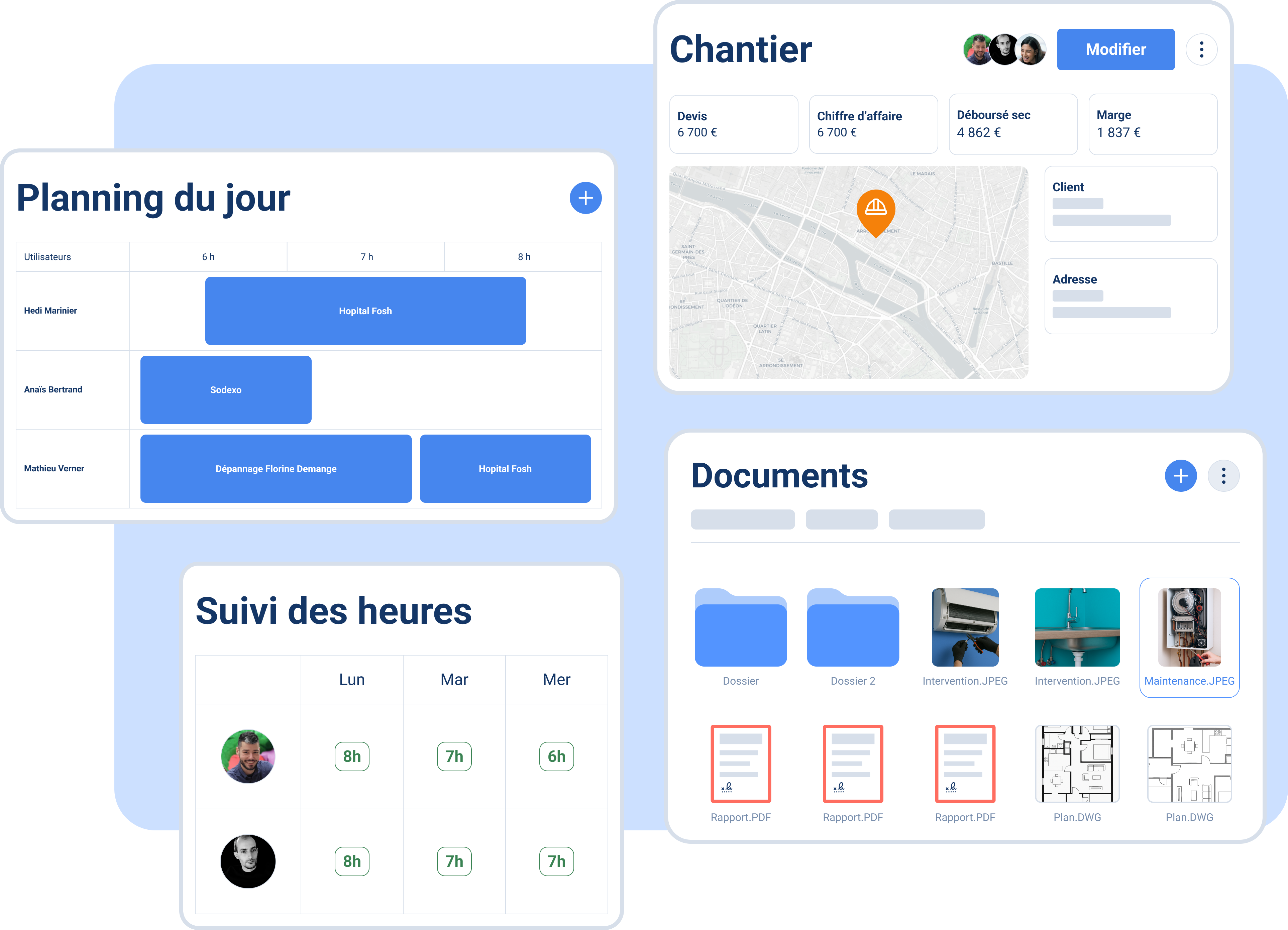 le logiciel de suivi de chantier